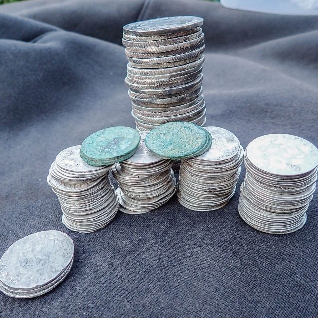 Silver Hoard of 177 Coins, found by Co B. 