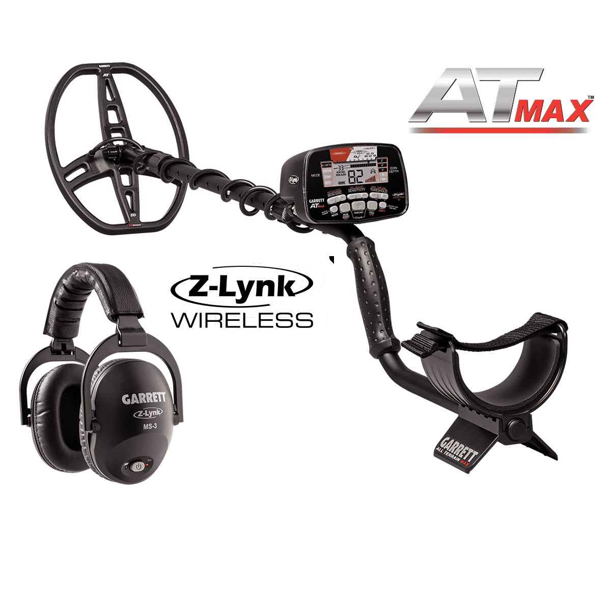 Garrett AT Max w/ MS-3 Wireless Headphones