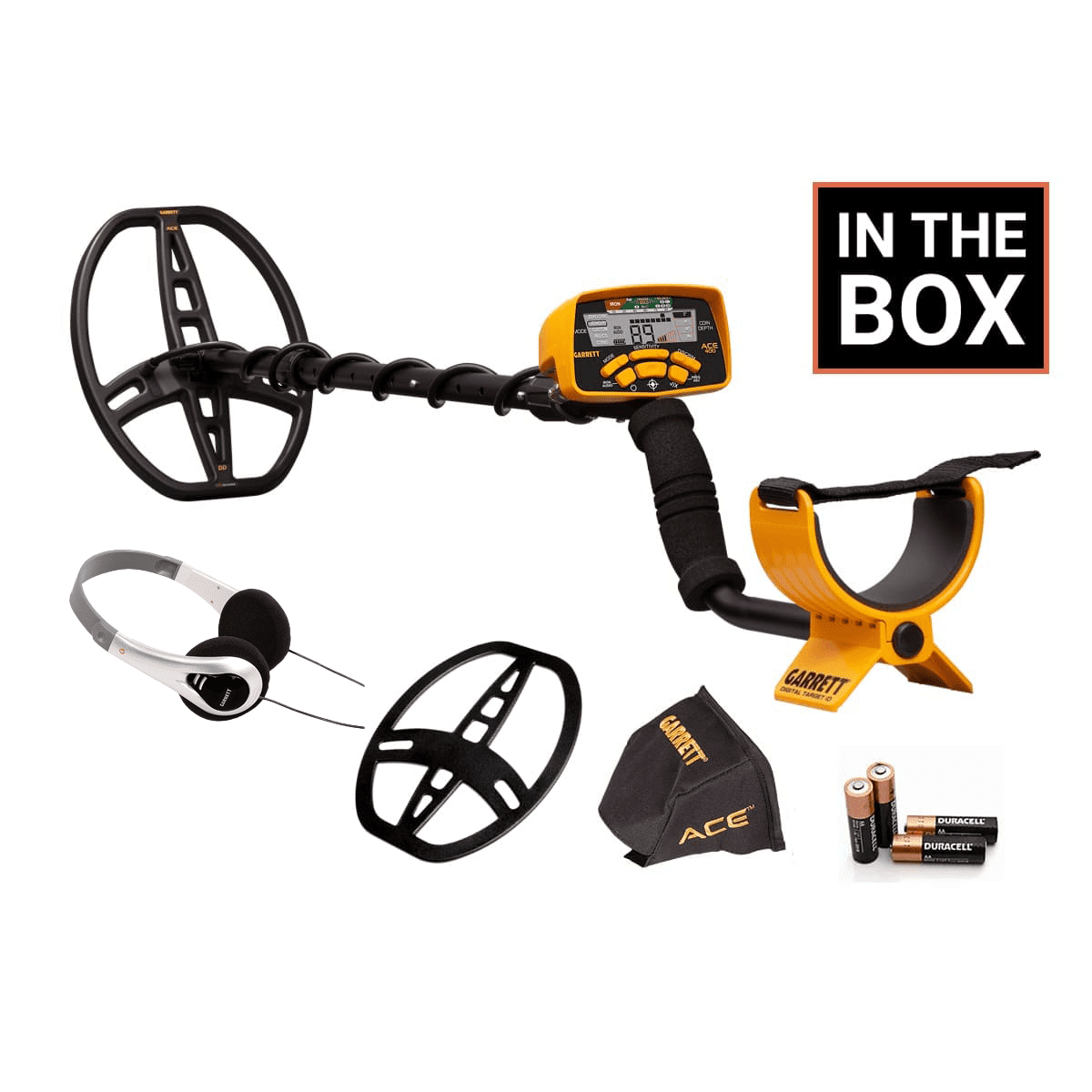 Garrett ACE 400 Metal Detector Special Bundle With Pinpointer, Bag, Book & Box