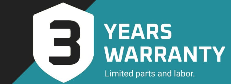 3 year warranty