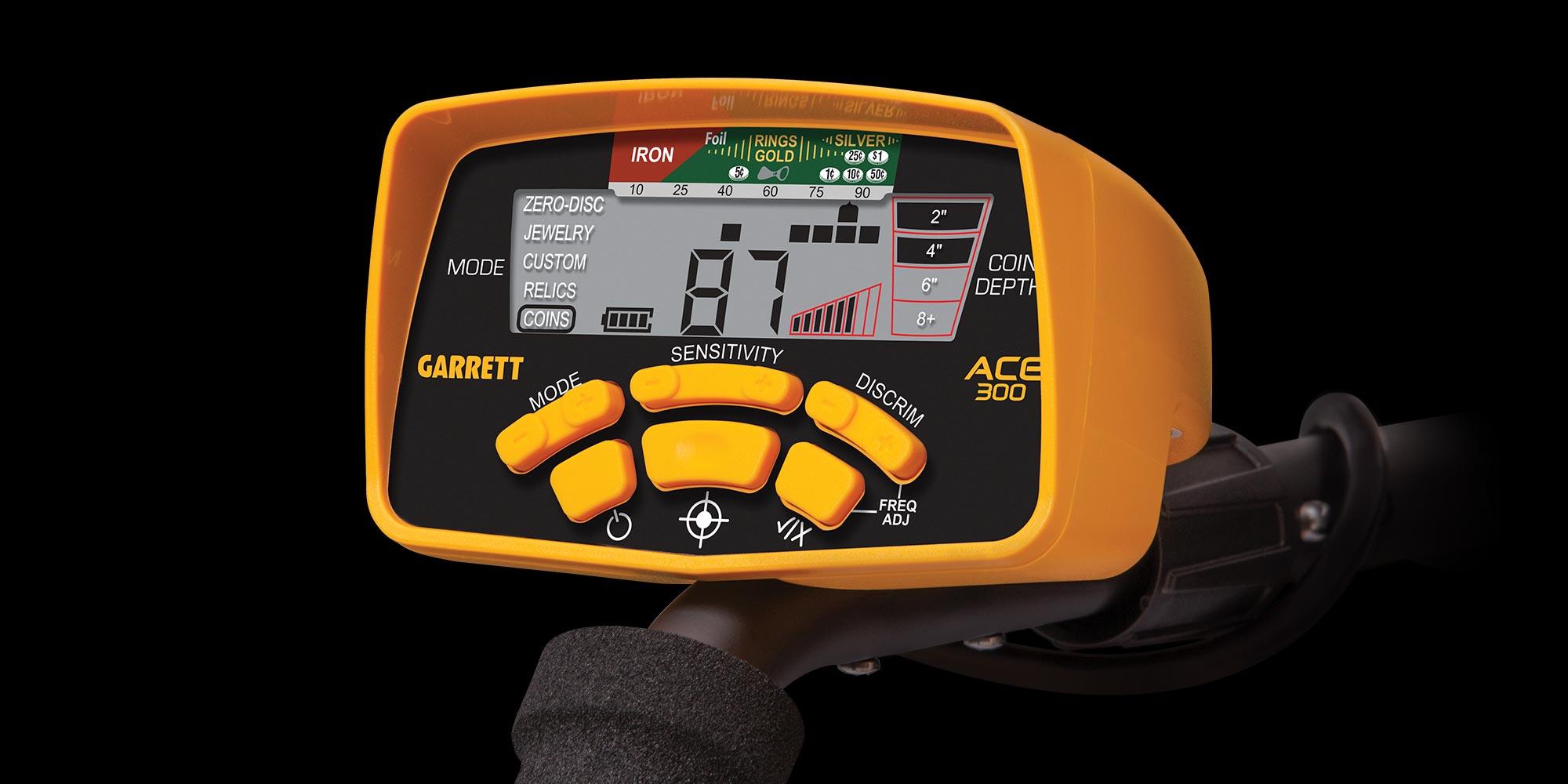 Garrett ACE 300 Metal Detector Waterproof Coil, Headphones, Coil and Rain  Cover 789185939083
