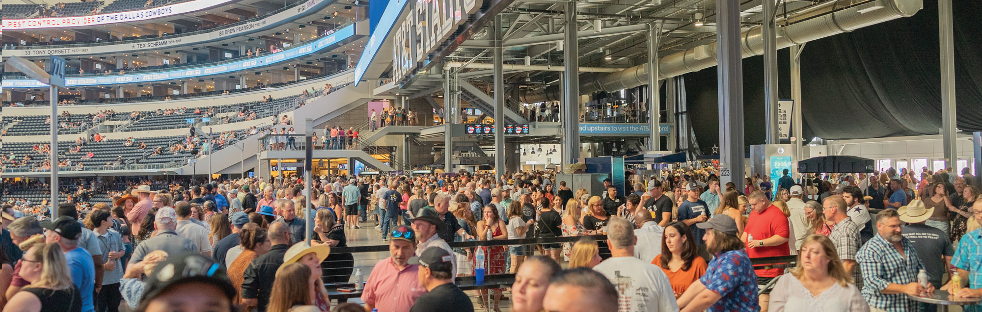 A crowd of people inside a stadium