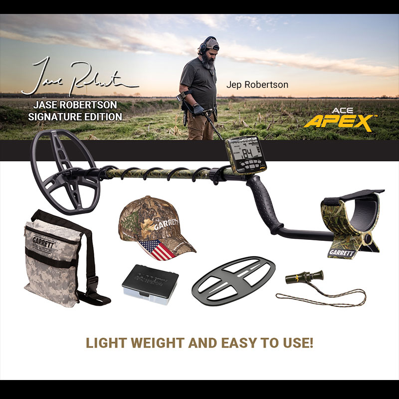 Garrett Direct: ACE Apex Jase Robertson metal detector. Huge savings if you use coupon code "aceapex".