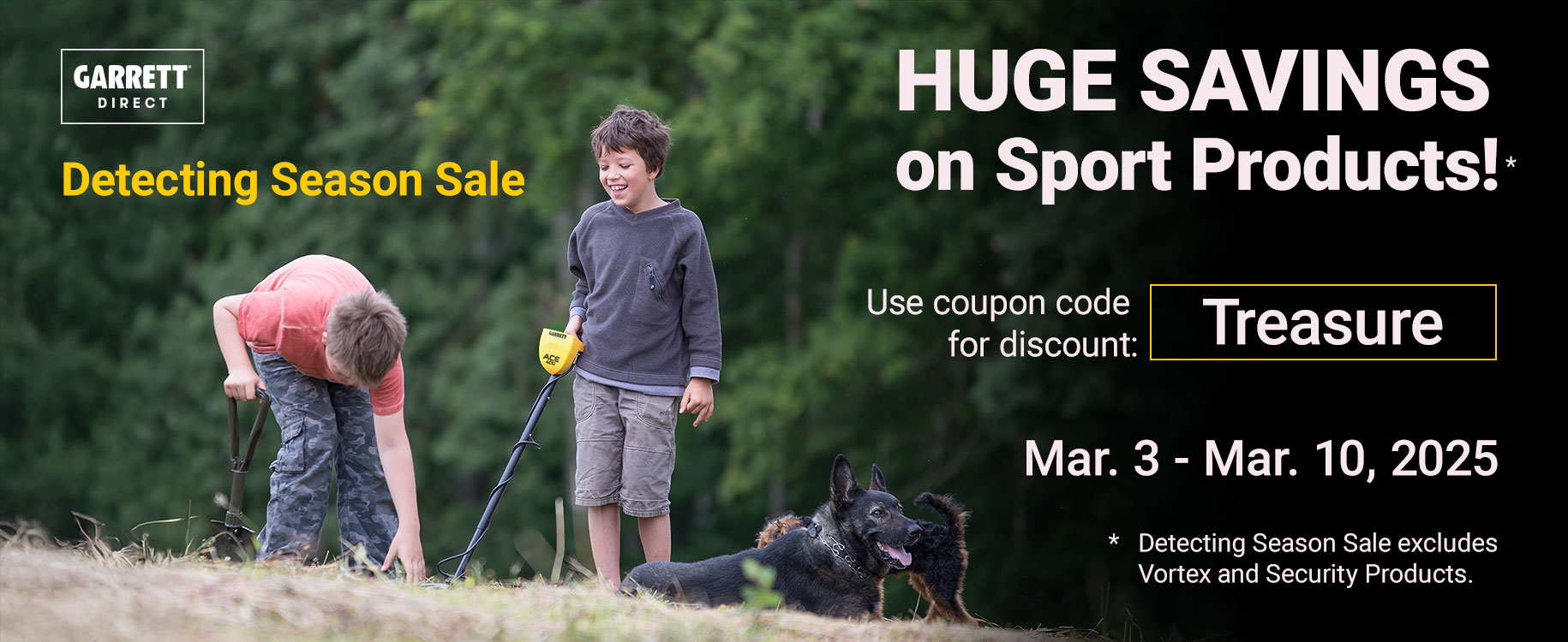Garrett Direct: Detecting Season Sale! Huge savings on sport products! Use coupon code 