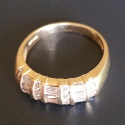 Bague en or 14 carats avec 16 diamants, trouvée par Glenn W.