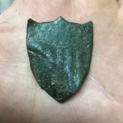 Abzeichen eines Zollkutters, gefunden von Joshua