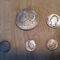 Silver coins, found by Billy A. with ACE 200