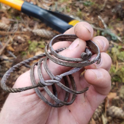 Silberhaar-Schmuckstücke und Armband aus der Eisenzeit, gefunden von Michael F.