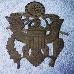 WWII military hat badge, found by Miguel A. with ACE 200