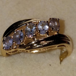 10-Karat-Goldring mit Edelstein, gefunden von Shaun B.