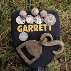 Silver hammered coins and other relics, found by Bruno R.