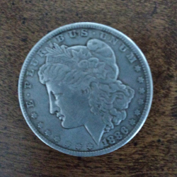 Morgan-Silberdollar aus dem Jahr 1886, entdeckt von Don F.
