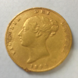 1849 Victoria half sovereign gold coin, found by Dean E. with his ACE 200i