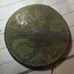 Botón de abrigo conmemorativo de la investidura de George Washington de 1789, encontrado por Jeff H.
