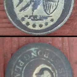 Botón militar de la Guerra de 1812 de EE. UU., encontrado por Robert B.