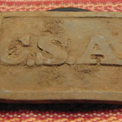 Placa de la Guerra Civil estilo arsenal de Atlanta de los Estados Confederados de América (CSA) encontrada por William Y.
