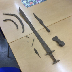 Viking artifacts, circa 1,000 AD, found by Pal V.