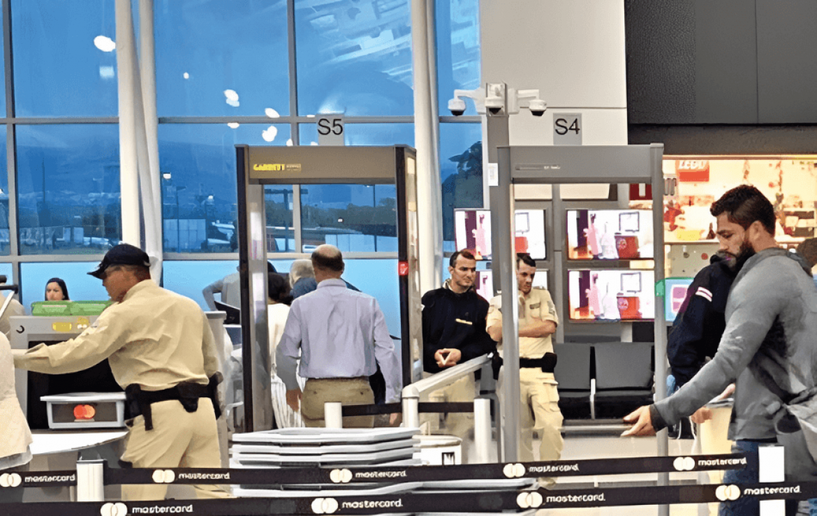 metal detectors used at airport security