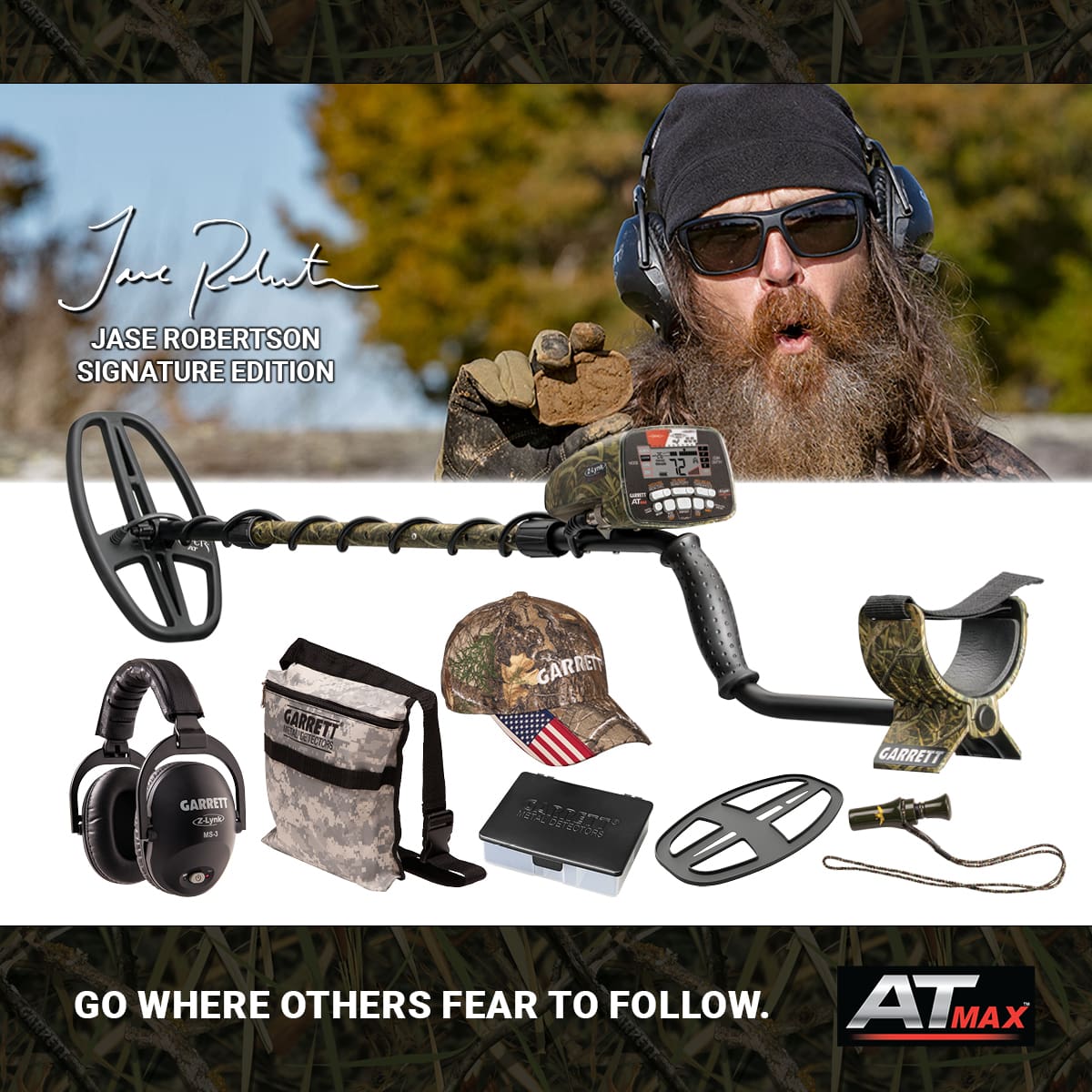 Garrett AT Max, Jase Robertson Signature Edition w/ MS-3 Wireless Headphones