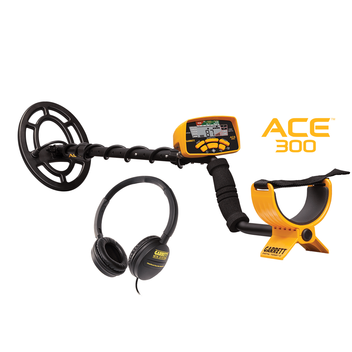 Garrett ACE 300 Metal Detector w/ ClearSound Easy Stow Headphones