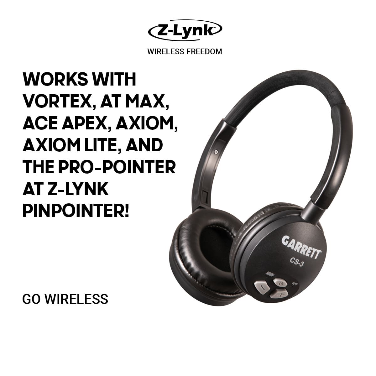 Garrett CS-3 Z-Lynk Wireless Headphones